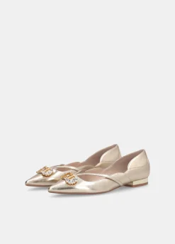 Liu Jo Bailarinas con logotipo de pedrería-Mujer Mocasines