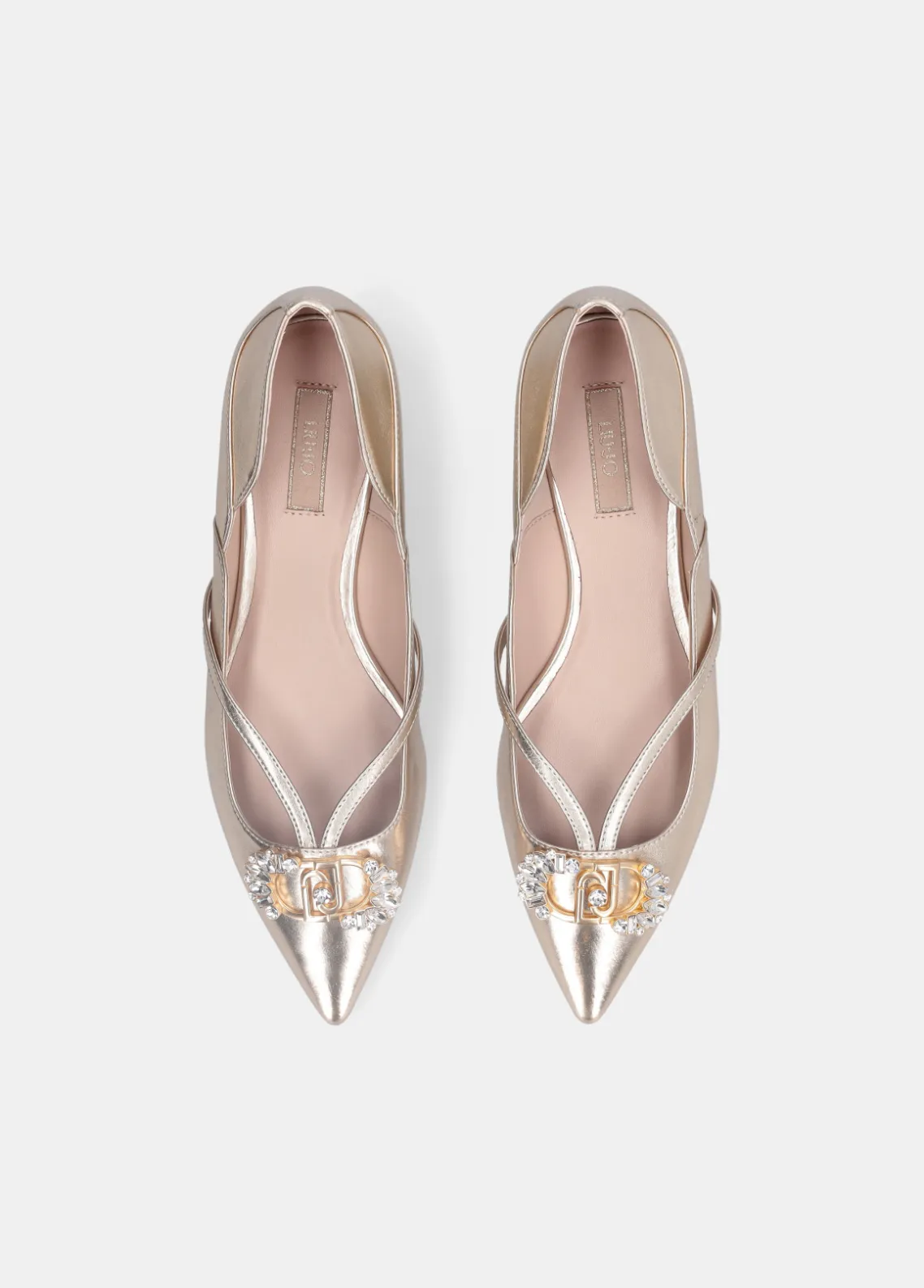 Liu Jo Bailarinas con logotipo de pedrería-Mujer Mocasines