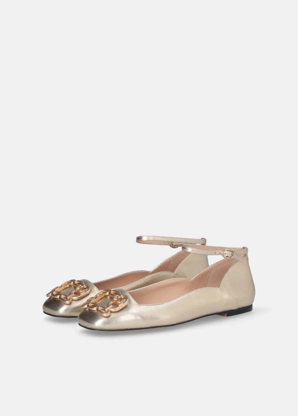 Liu Jo Bailarinas de efecto laminado-Mujer Mocasines
