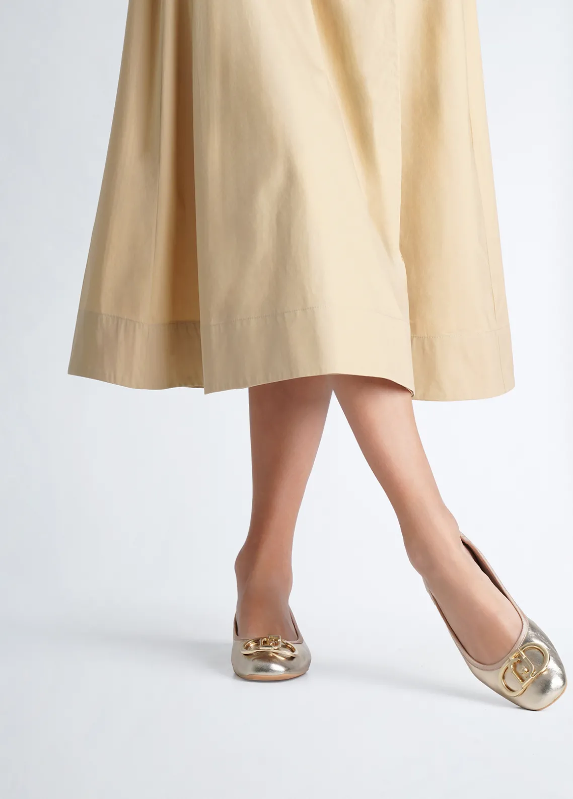 Liu Jo Bailarinas de piel laminada-Mujer Mocasines