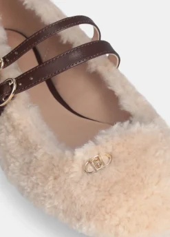 Liu Jo Bailarinas efecto borreguillo-Mujer Mocasines