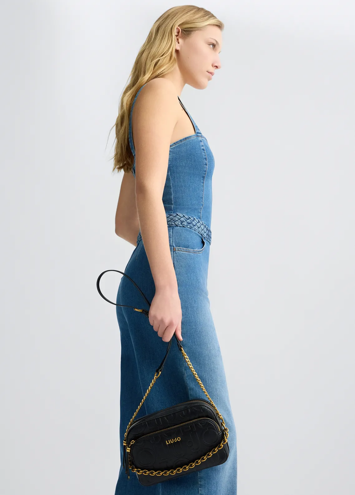 Liu Jo Bandolera mediana con cadena decorativa-Mujer Bolsos Bandoleras
