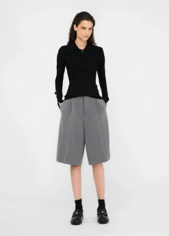 Liu Jo Bermudas con pinzas-Mujer Pantalones