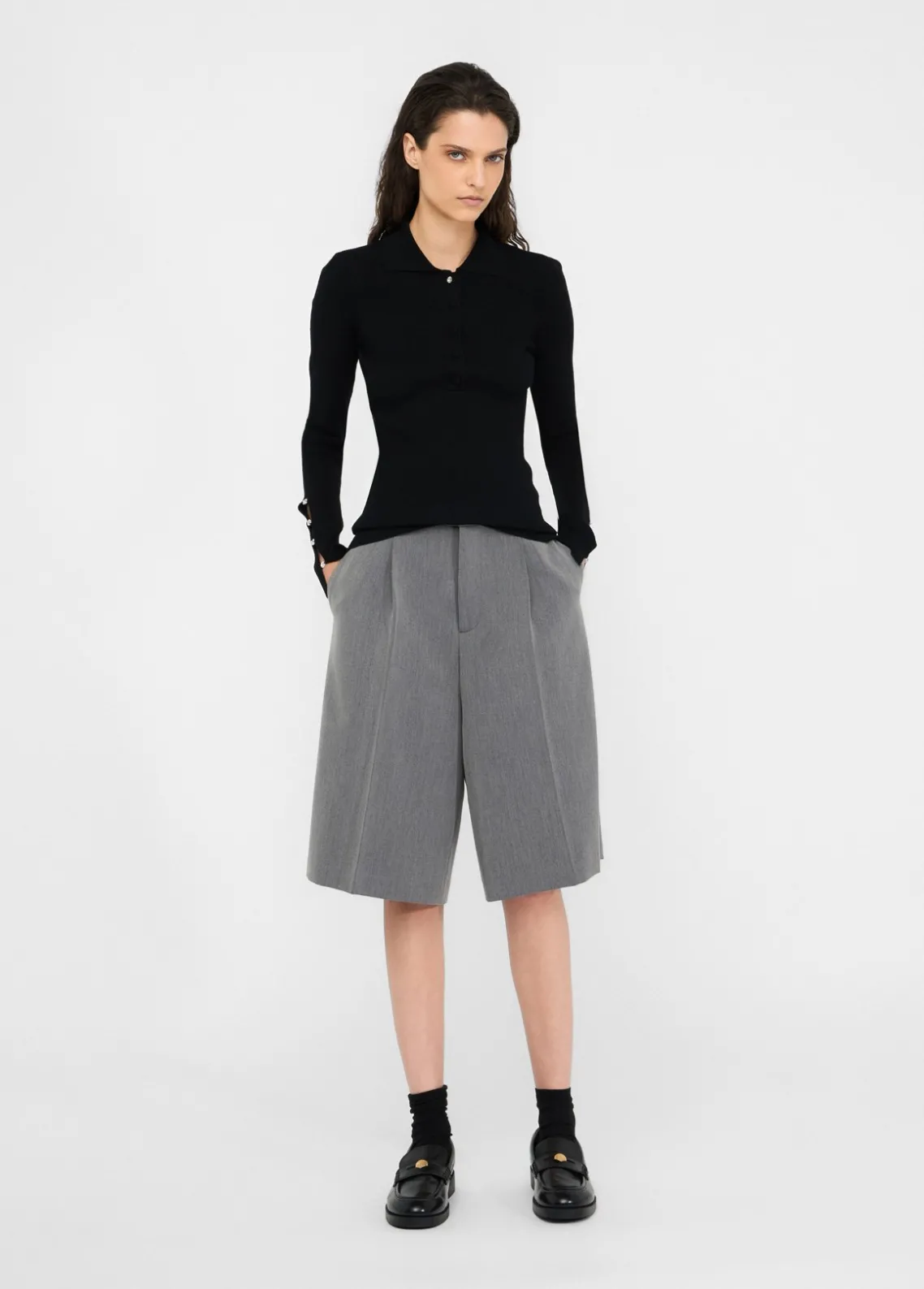 Liu Jo Bermudas con pinzas-Mujer Pantalones