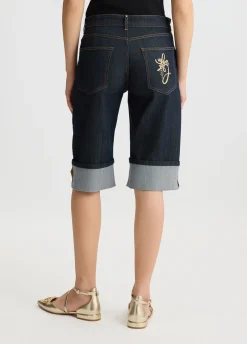Liu Jo Bermudas de denim con vuelta-Mujer Vaqueros Pitillo