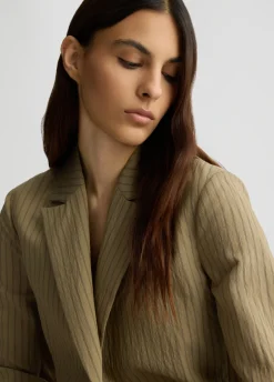Liu Jo Blazer a rayas con cinturón-Mujer Chaquetas|Tailleur