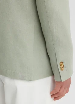 Liu Jo Blazer color salvia 100% lino-Hombre Americanas Y Chalecos