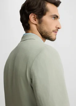 Liu Jo Blazer color salvia 100% lino-Hombre Americanas Y Chalecos