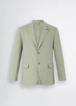 Liu Jo Blazer color salvia 100% lino-Hombre Americanas Y Chalecos