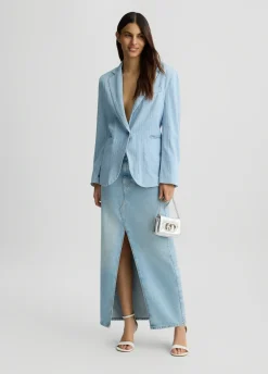 Liu Jo Blazer vaquero de raya diplomática-Mujer Chaquetas|Tailleur