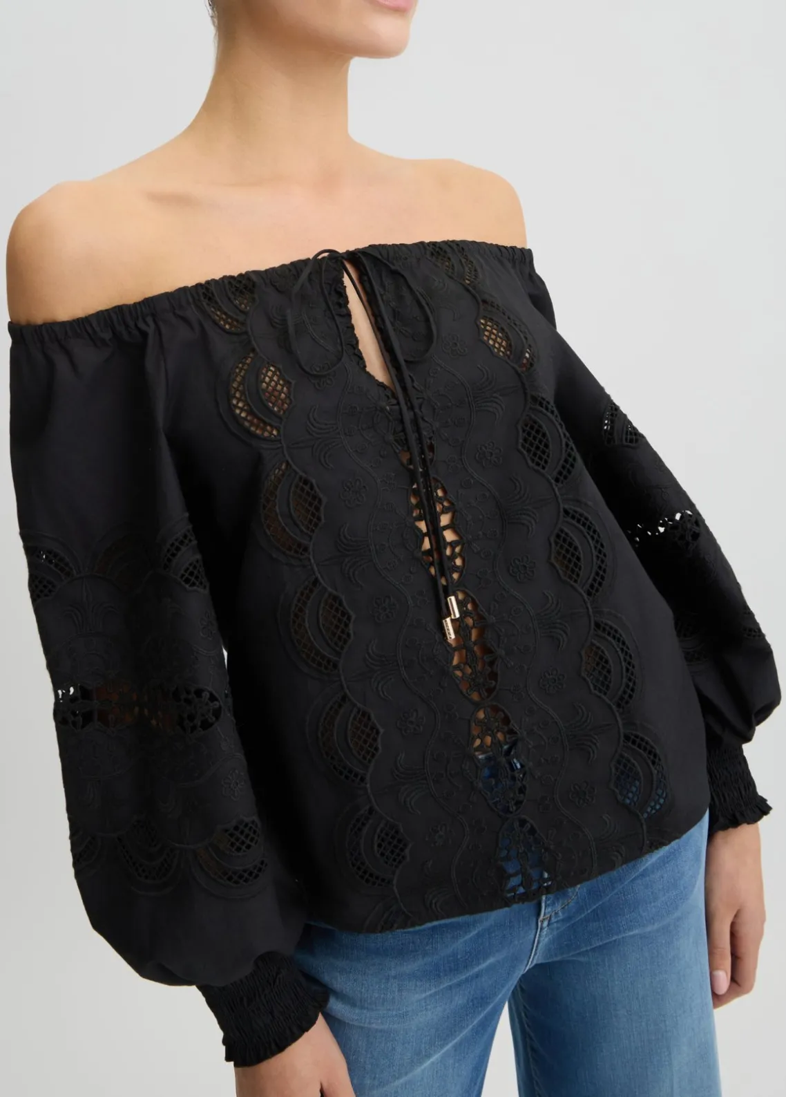 Liu Jo Blusa de algodón con bordados-Mujer Camisas Y Blusas