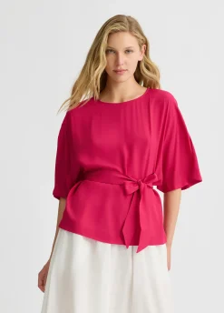 Liu Jo Blusa de crepé de China-Mujer Camisas Y Blusas