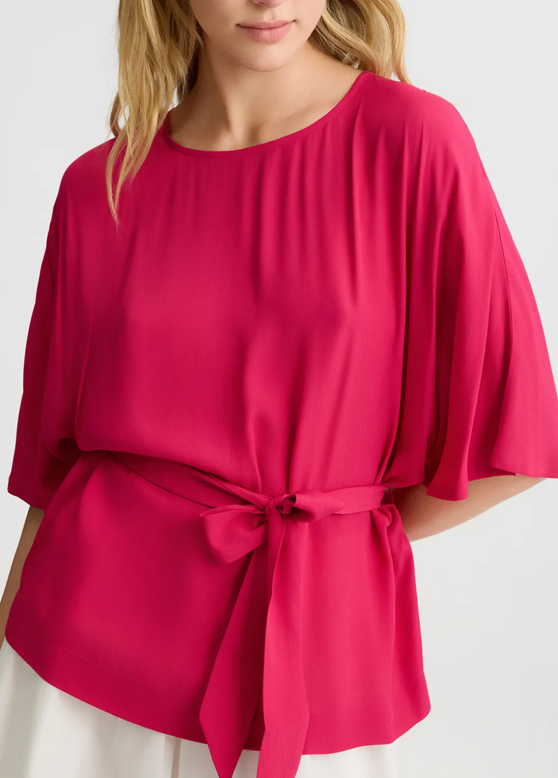 Liu Jo Blusa de crepé de China-Mujer Camisas Y Blusas