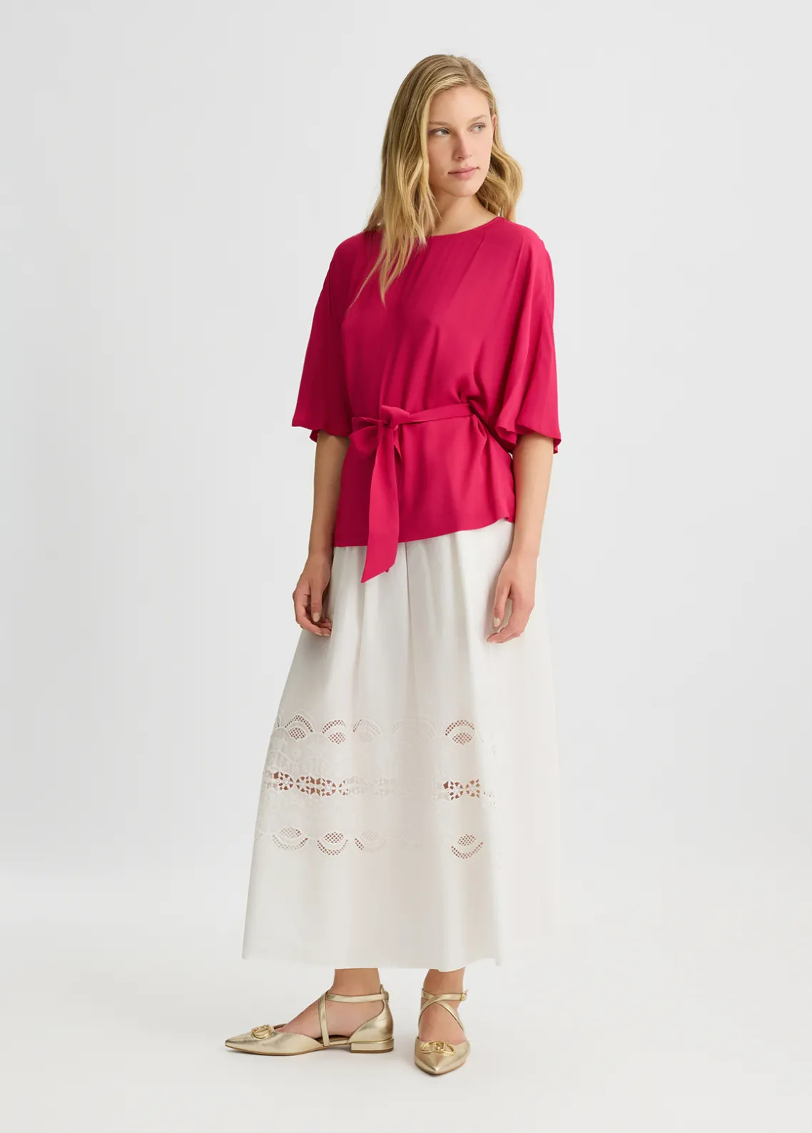 Liu Jo Blusa de crepé de China-Mujer Camisas Y Blusas