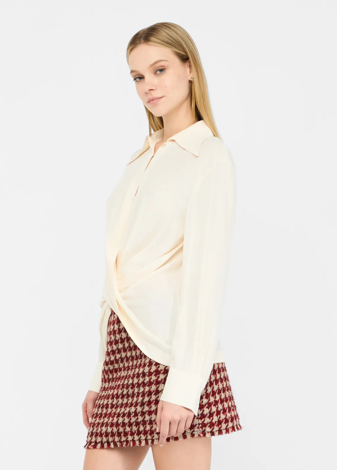 Liu Jo Blusa de crepé de China-Mujer Camisas Y Blusas