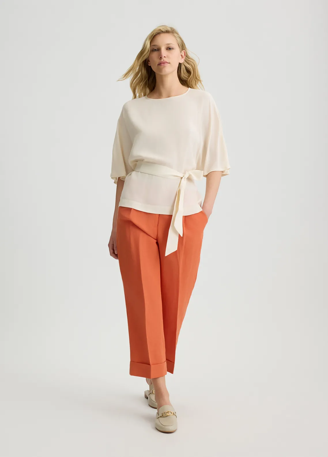 Liu Jo Blusa de crepé de China-Mujer Camisas Y Blusas