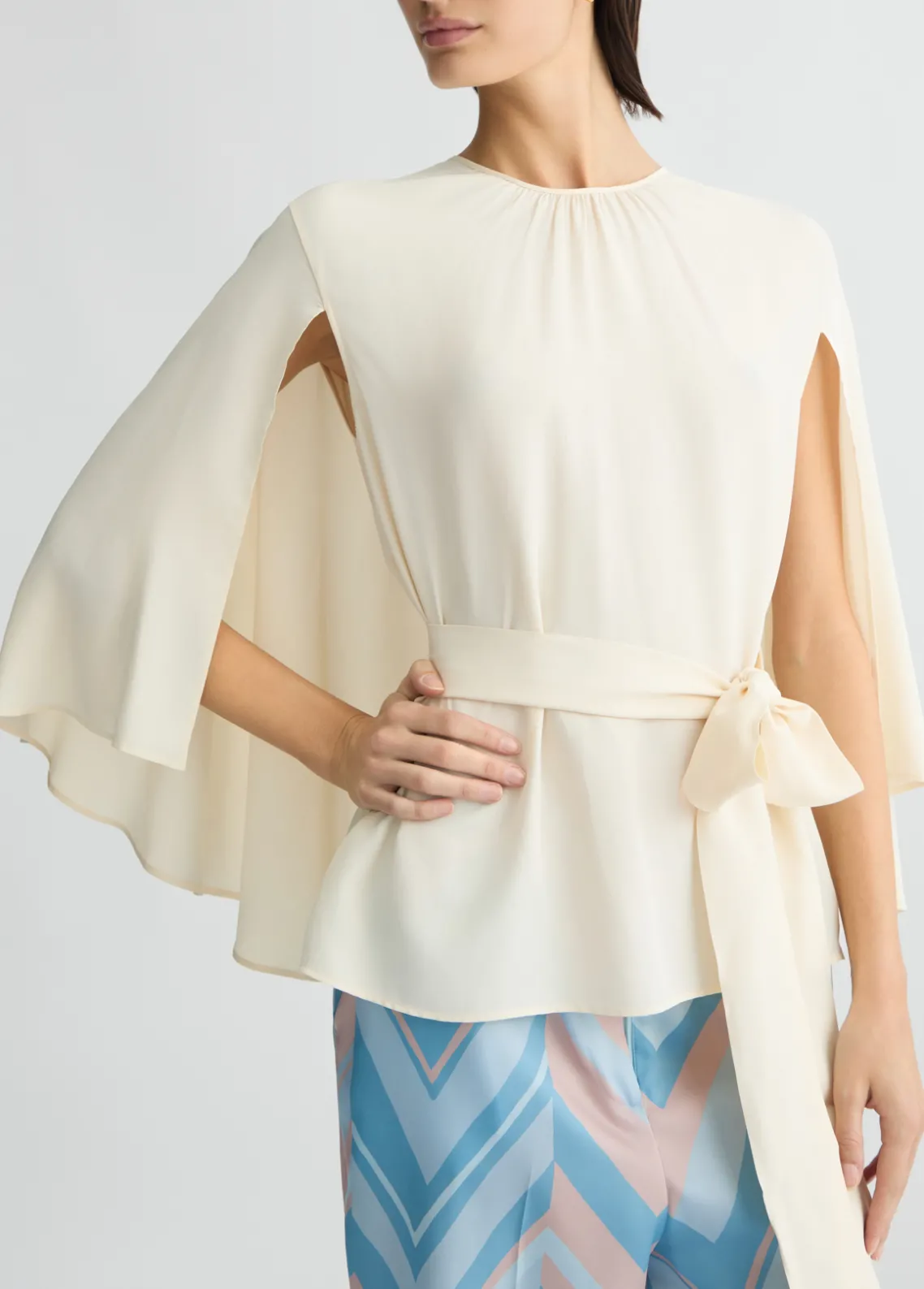 Liu Jo Blusa de crepé de China con cinturón-Mujer Camisas Y Blusas|Ceremonia