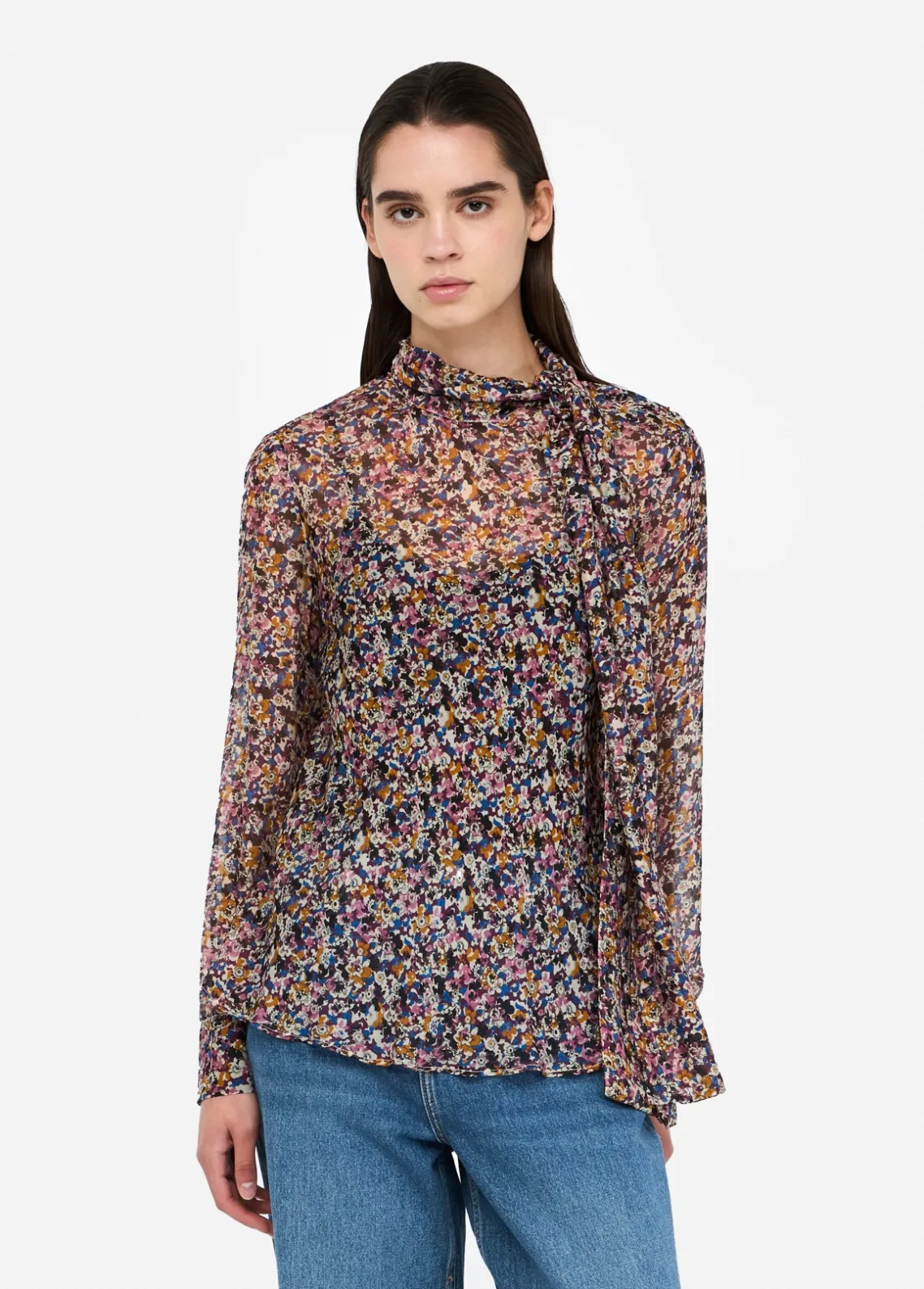 Liu Jo Blusa de gasa de seda-Mujer Camisas Y Blusas