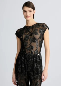 Liu Jo Body top de tul bordado-Mujer Camisetas Y Tops