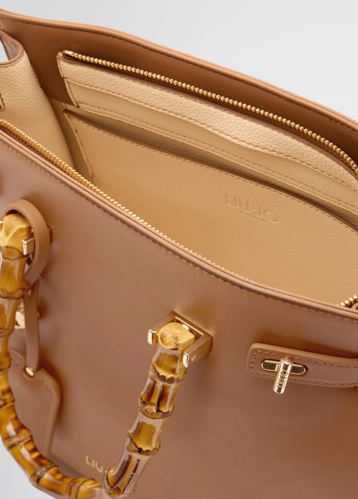 Liu Jo Bolso grande con asas efecto bambú-Mujer Bolsos De Mano