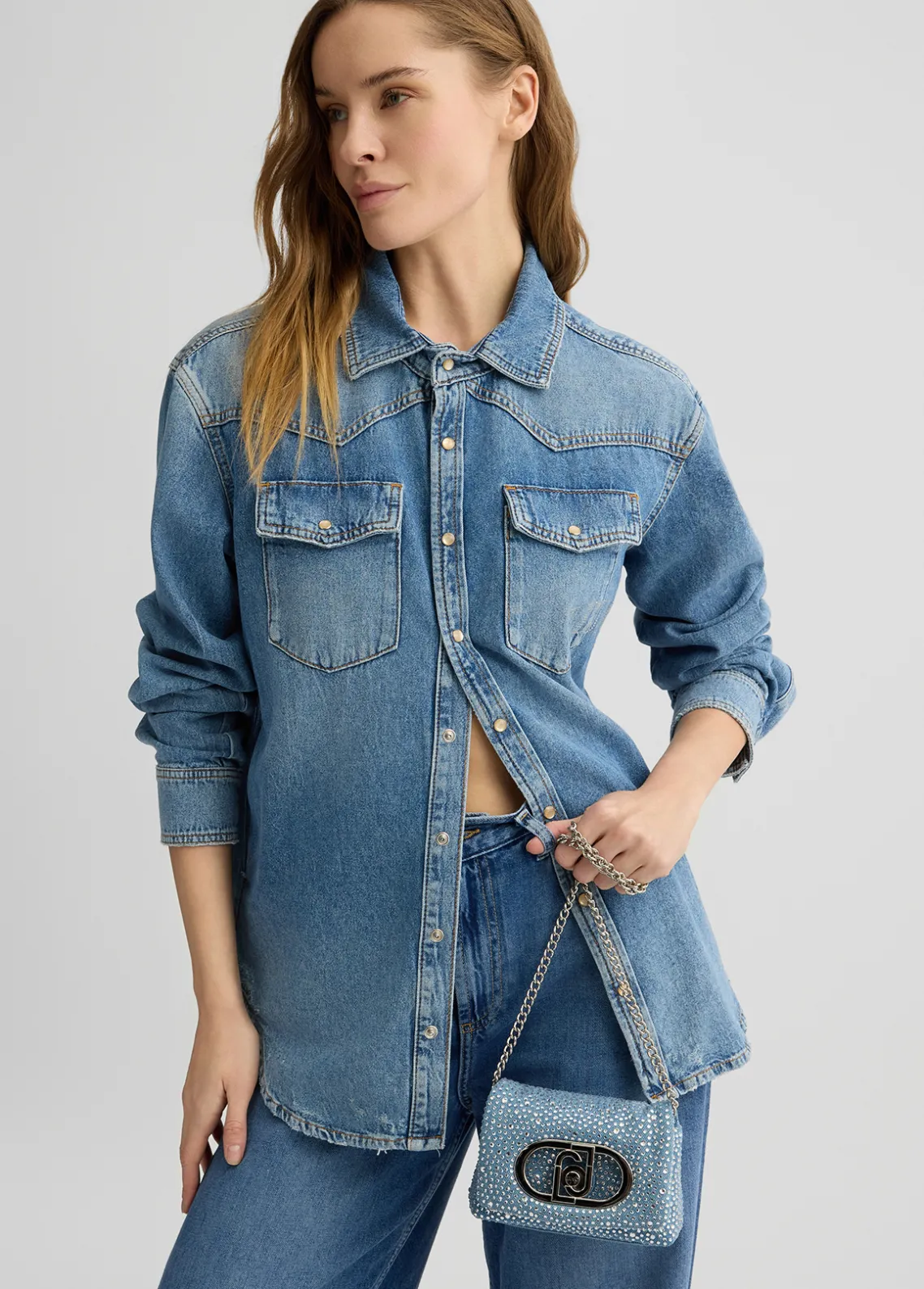 Liu Jo Bolso mini LaPuffy de denim-Mujer Bolsos Bandoleras|Lapuffy