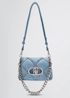 Liu Jo Bolso pequeño LaPuffy en denim con cadenas-Mujer Bolsos Bandoleras|Lapuffy