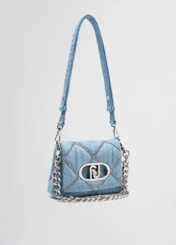 Liu Jo Bolso pequeño LaPuffy en denim con cadenas-Mujer Bolsos Bandoleras|Lapuffy