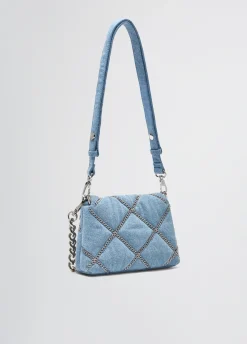 Liu Jo Bolso pequeño LaPuffy en denim con cadenas-Mujer Bolsos Bandoleras|Lapuffy