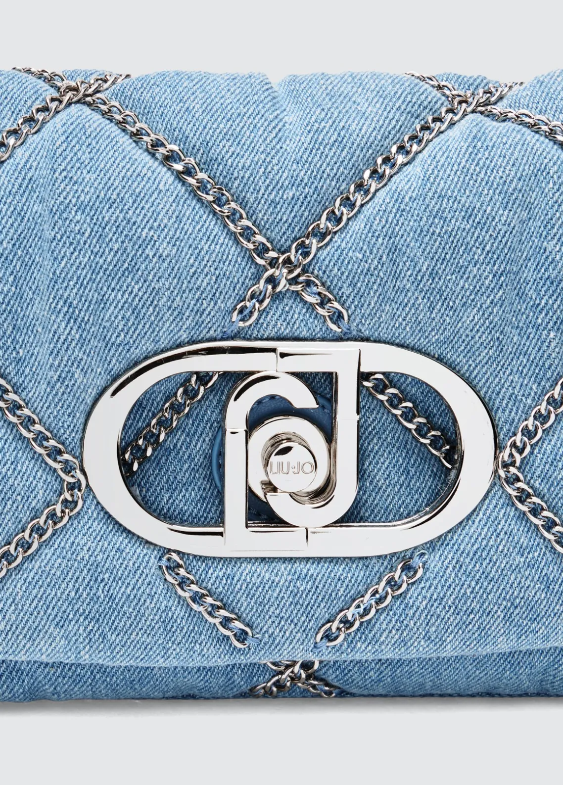 Liu Jo Bolso pequeño LaPuffy en denim con cadenas-Mujer Bolsos Bandoleras|Lapuffy