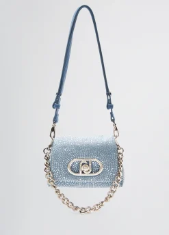 Liu Jo Bolso pequeño LaPuffy en denim con strass-Mujer Bolsos Bandoleras|Lapuffy