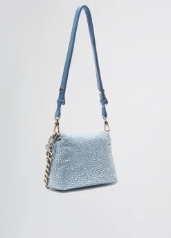Liu Jo Bolso pequeño LaPuffy en denim con strass-Mujer Bolsos Bandoleras|Lapuffy