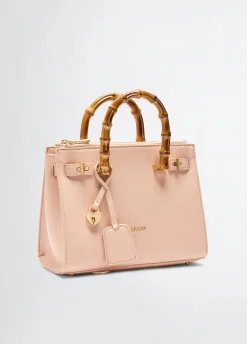 Liu Jo Bolso satchel mediano con asas efecto bambú-Mujer Bolsos De Mano