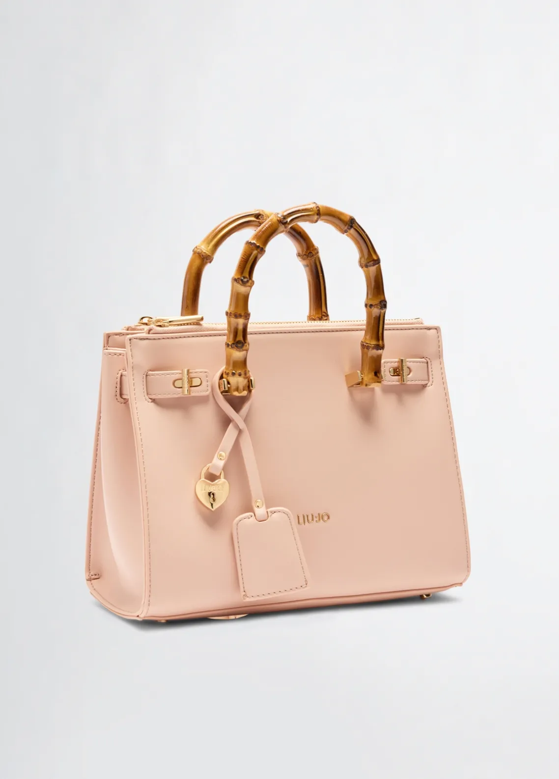 Liu Jo Bolso satchel mediano con asas efecto bambú-Mujer Bolsos De Mano