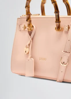 Liu Jo Bolso satchel mediano con asas efecto bambú-Mujer Bolsos De Mano