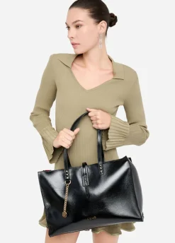 Liu Jo Bolso tote grande brillante-Mujer Tote Bags
