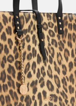 Liu Jo Bolso tote grande con estampado animal-Mujer Tote Bags
