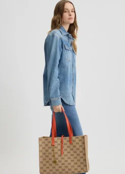 Liu Jo Bolso tote grande con monograma-Mujer Tote Bags