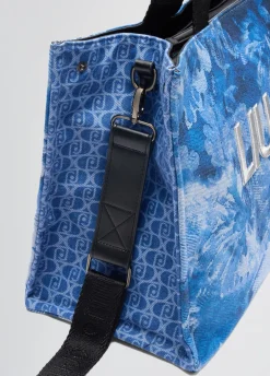 Liu Jo Bolso tote grande de denim estampado-Mujer Tote Bags