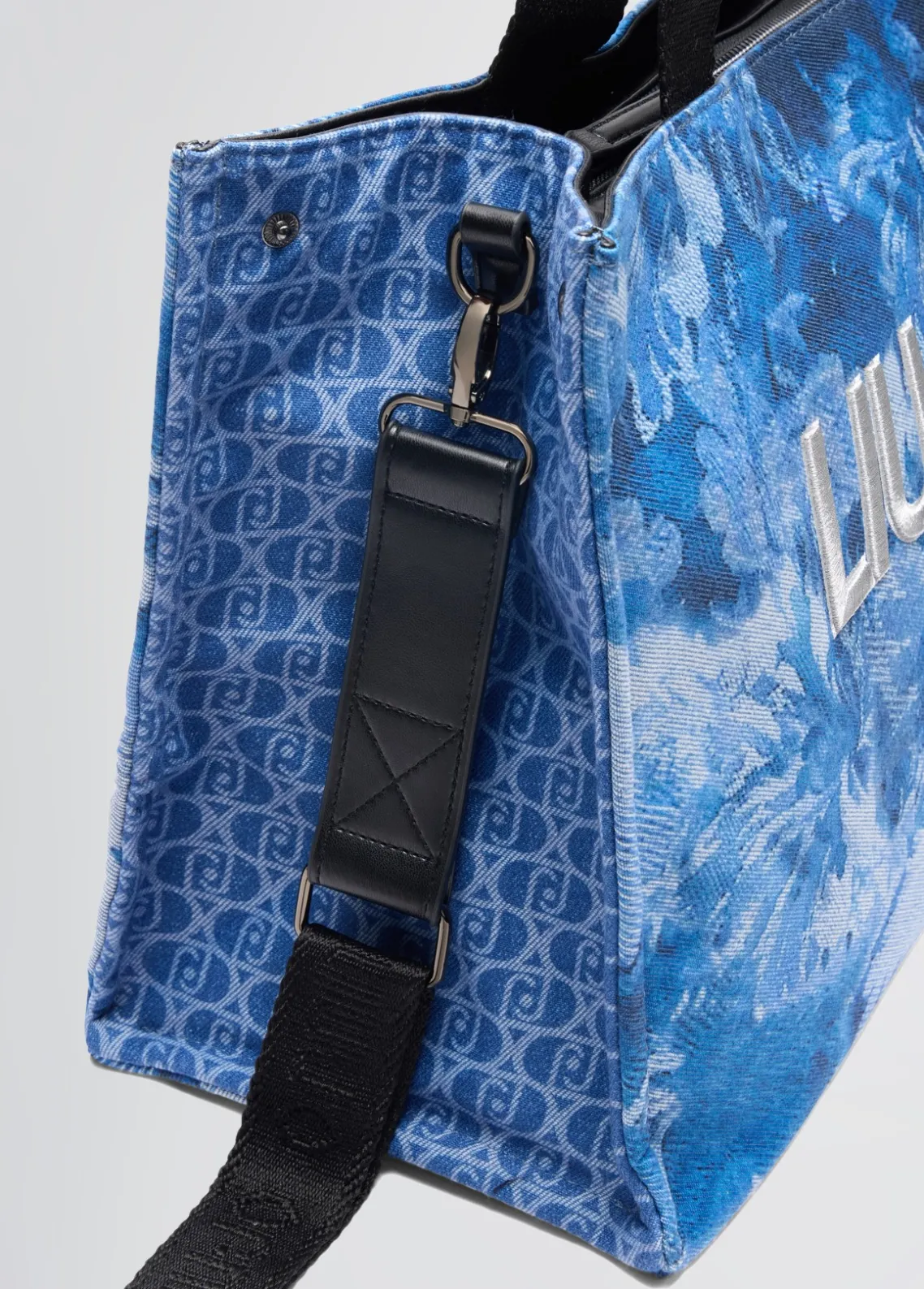 Liu Jo Bolso tote grande de denim estampado-Mujer Tote Bags