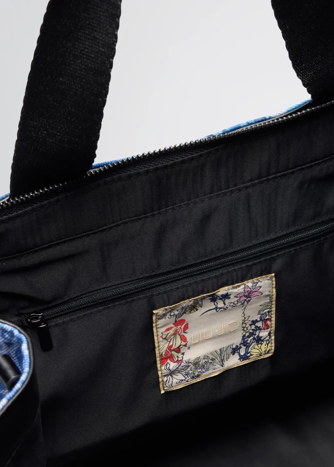 Liu Jo Bolso tote grande de denim estampado-Mujer Tote Bags