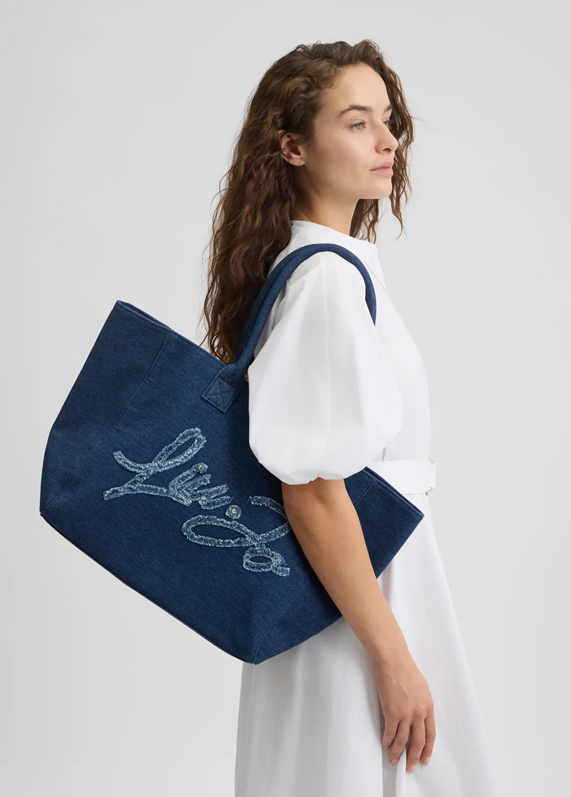 Liu Jo Bolso tote grande de denim-Mujer Tote Bags|Moda Baño