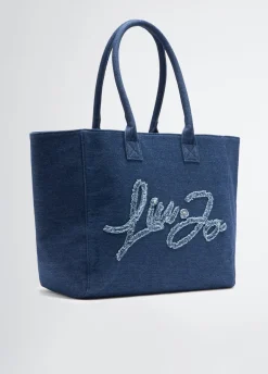 Liu Jo Bolso tote grande de denim-Mujer Tote Bags|Moda Baño