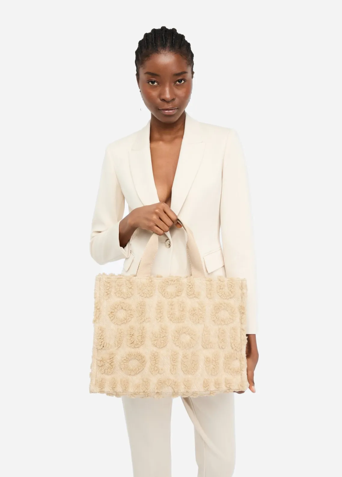 Liu Jo Bolso tote grande de mezcla de lana-Mujer Tote Bags