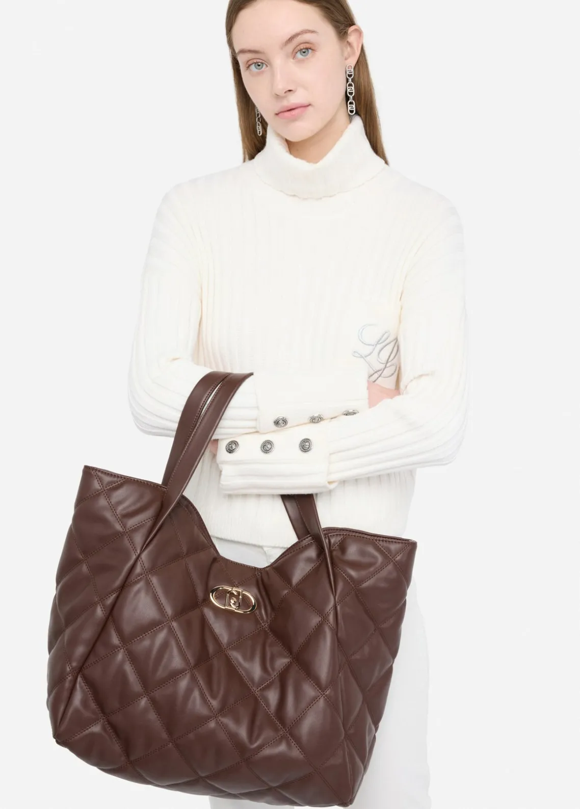 Liu Jo Bolso tote grande guateado-Mujer Tote Bags