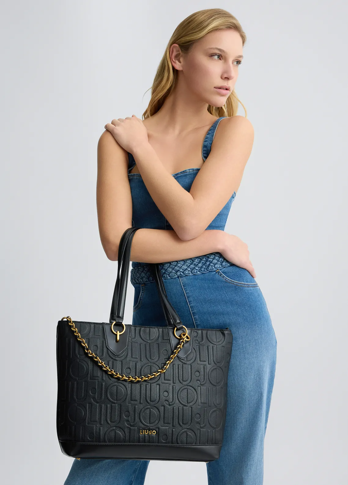 Liu Jo Bolso tote mediano con cadena decorativa-Mujer Tote Bags