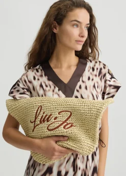 Liu Jo Bolso tote mediano de rafia-Mujer Tote Bags|Moda Baño