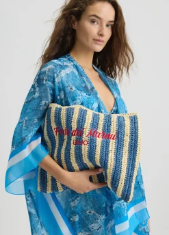Liu Jo Bolso tote mediano de rafia a rayas-Mujer Tote Bags|Moda Baño
