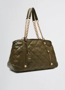 Liu Jo Bolso tote mediano guateado con charm-Mujer Tote Bags