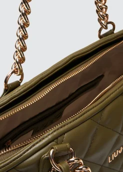 Liu Jo Bolso tote mediano guateado con charm-Mujer Tote Bags