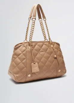 Liu Jo Bolso tote mediano guateado con charm-Mujer Tote Bags